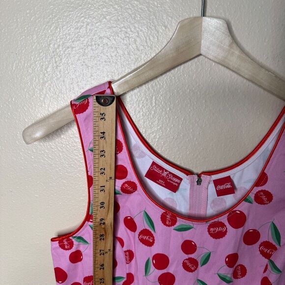 Coca Cola x Stitch Shoppe Dress Women's Large Pink Retro Sleeveless - Picture 7 of 10